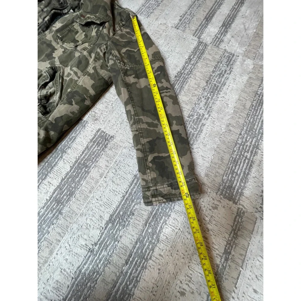 Levis Mens Camo Sherpa Lined Trucker Jacket BROKEN ZIPPER Workwear Military (L) - Picture 15 of 15
